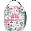 Who Loves Axolotls Reusable Insulated Lunch Bag Portable Leak-Proof Cooler Bag with Bottle Holder for Work Picnic Hiking Camping