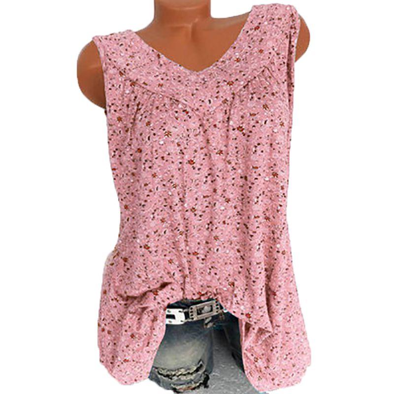 Women's Summer Loose Sleeveless Vest T Shirt Blouse With Elegant Boho Lace Design