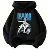 Dragon Ball Bulma Motorrad Druck Kinder Kapuzenpullover für mittlere bis große Größen (Winter-Frühling, Bequem und Warm Langarm