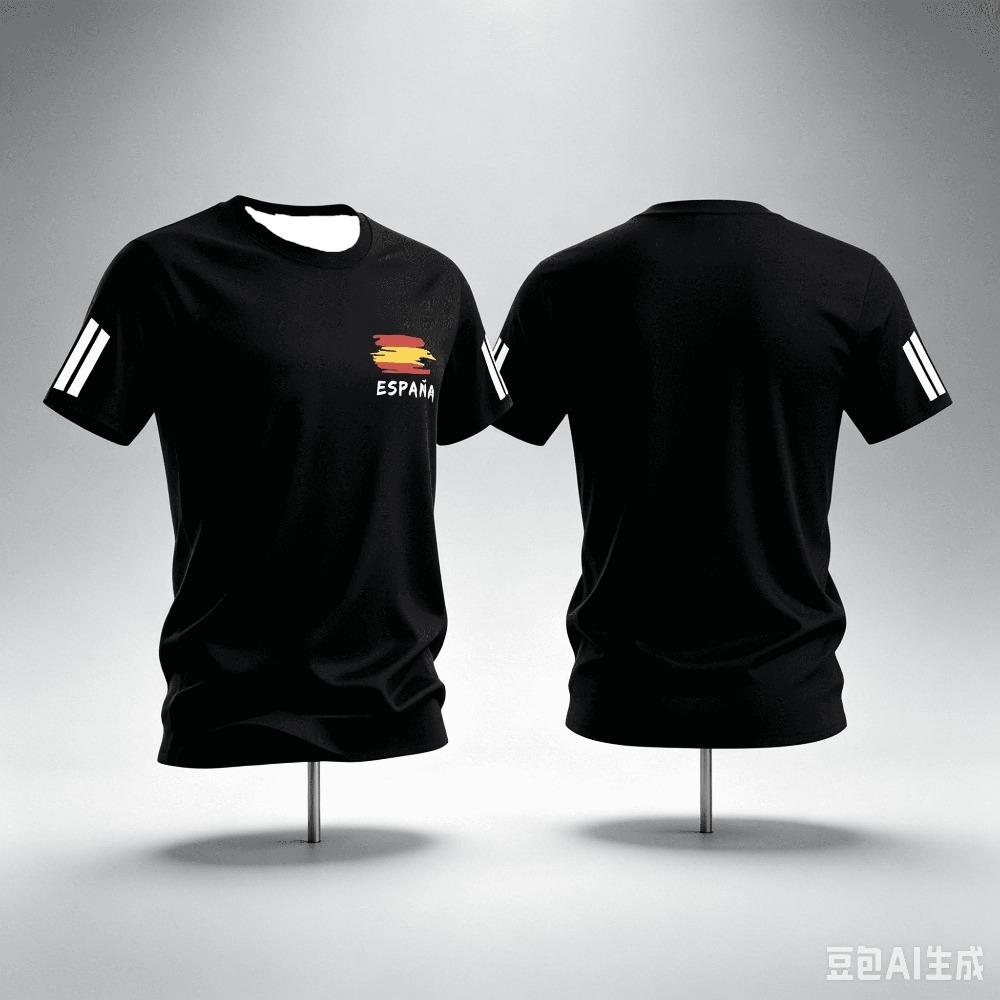 Maglietta da calcio estiva Spagna Top Stampa Maglia da calcio Uomo Maglietta casual traspirante Uomo Donna Maniche corte Top