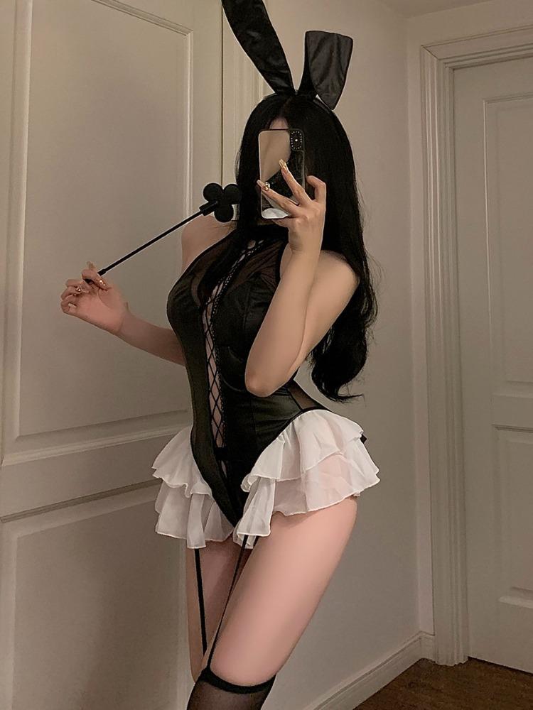 Women Sexy Lingerie Costume French Apron Maid Dress Cosplay Servant Lolita Hot Babydoll Dress Uniform Erotic Role Play Costume
