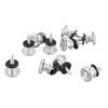 10 Pcs Guitar Strap Lock Button Mushroom Style Adjustable Universal Strap Lock Pin for Ukulele Bass Silver