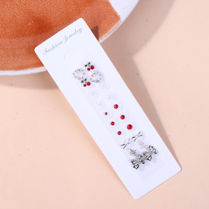 20Pcs/Sheet  Heart Cherry Bow  Ear Point Stickers Ear Pressure Stick Acupuncture Auricular Ear Stickers Massage
