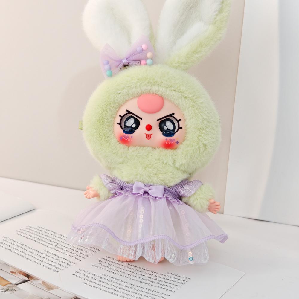 Macaron Little Rabbit Doll Clothes: Cute Pendant, Outfit for 3-Year-Old, Blind Box Edition