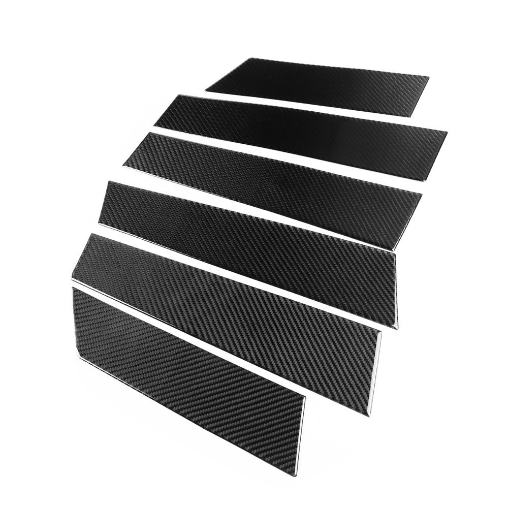 6pcs Carbon Fiber Door Window B Pillar Cover Trim Sticker For BYD Seal 22-25