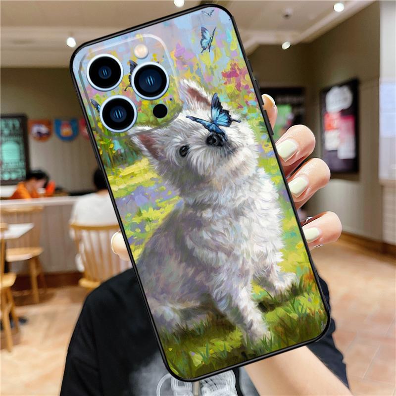 West Highland Terrier Westie Case For iPhone 18 17 16 15 14 13 12 11 Pro Max Mini Plus 16e 17 Air Bumper Cover Accessories