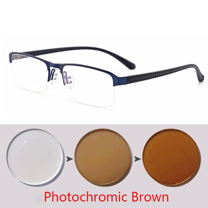 Transition Sunglasses Photochromic Eyeglasses Finished Myopia Glasses Men Optical Glasses 0 -0.5 -0.75 -1.0 -2.0 To-6.0