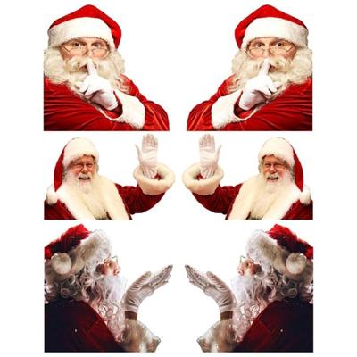Lustiger Weihnachtsmann-Muster Auto-Fensteraufkleber Selbstklebende Auto-Aufkleber Auto-Aufkleber