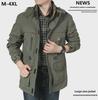 Herren Herbst/Winter Outdoorjacke, Übergröße, Mittellang, Dickes Samt, Atmungsaktiv