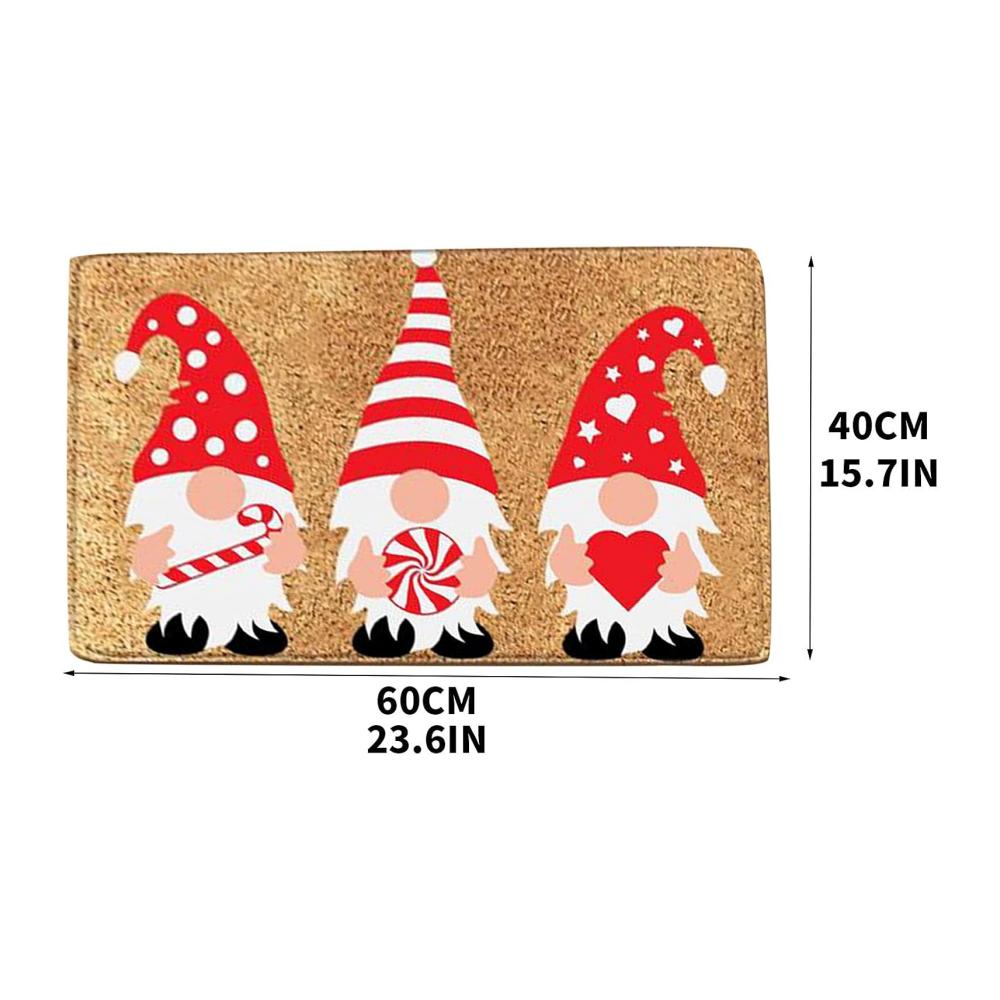 Christmas Decorative Front Door Rug Indoor Outdoor Non-Slip Mat Home Garden Entrance Welcome Doormat