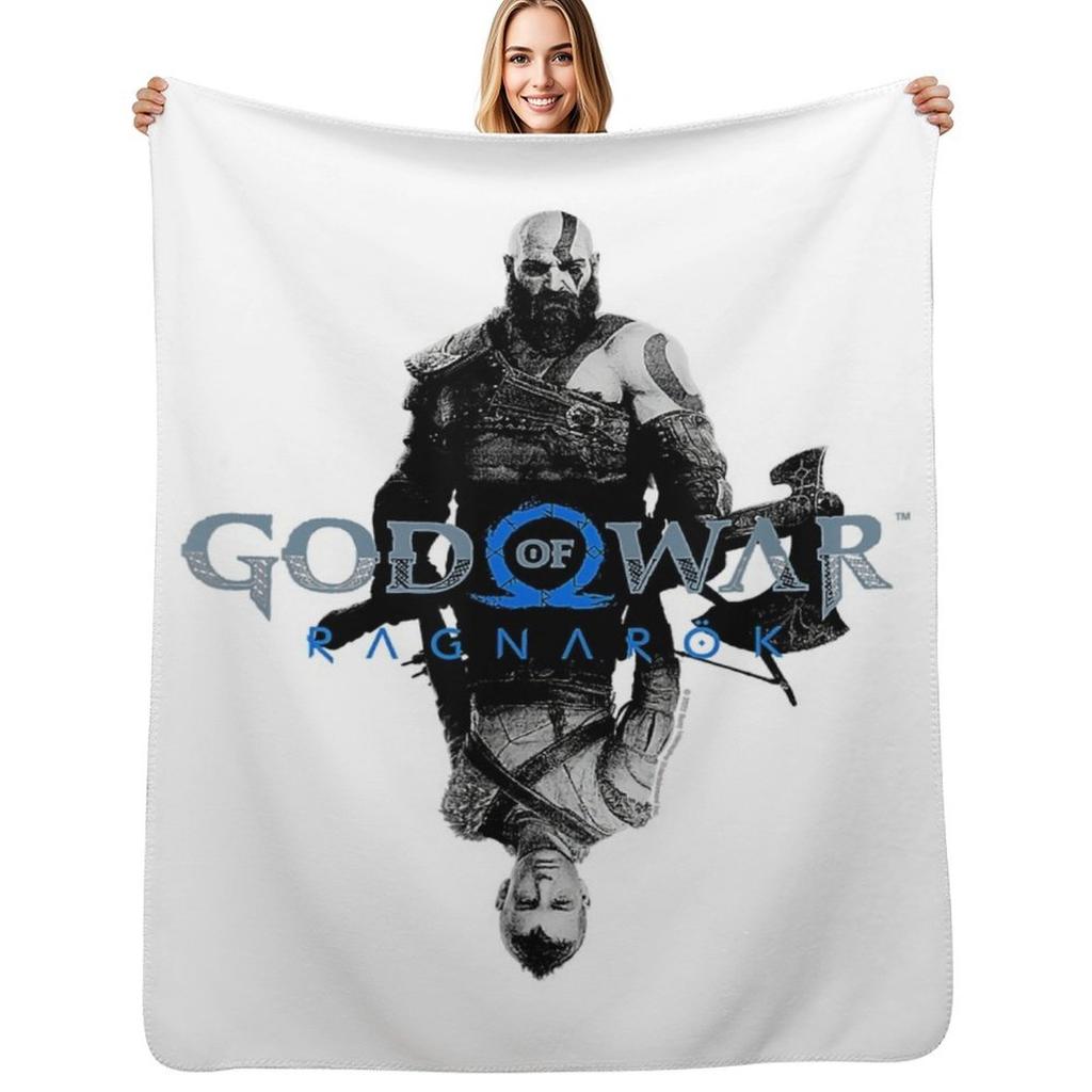 God of War Ragnarok Kratos and Atreus Throw Blanket Air Conditioner Soft Blanket for Office Home