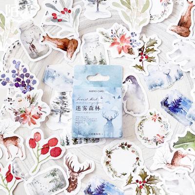 Small Forest DIY Scrapbooking Sticker Diary Label Stickers Mini Paper Decoration