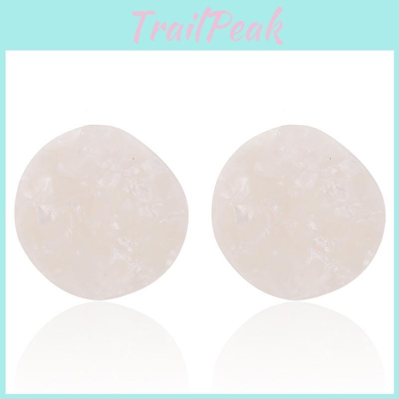 Resin Fashionable Stud Earrings For Women Simple Geometric Design Jewelry