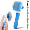 Dog & Cat Brush, Self Cleaning Slicker Brush for Pets, Upgraded Dog Brush for Shedding Massaging and Grooming, Removes Loose Undercoat & Portable