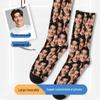 3D Face Print Socks – Personalized Christmas Gift, Polyester, Full 360° Design
