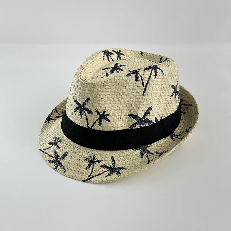 Kinder-Fedora für Frühling & Sommer: Strohhut für Jungen & Mädchen, Sonnenschutz, Reise- & Strandbekleidung, Britischer Stil.