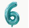 40 Inch Number 6 Foil Balloon Made of Durable Aluminum Film with Independent OPP Bag Packaging Suitable for Party Decorations and Events