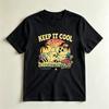 Retro Summer Cat Tee Keep It Cool Embrace The Chill Beach Vibes Vacation Cat Lover Graphic TShirt Unisex Crewneck Cotton Shirt