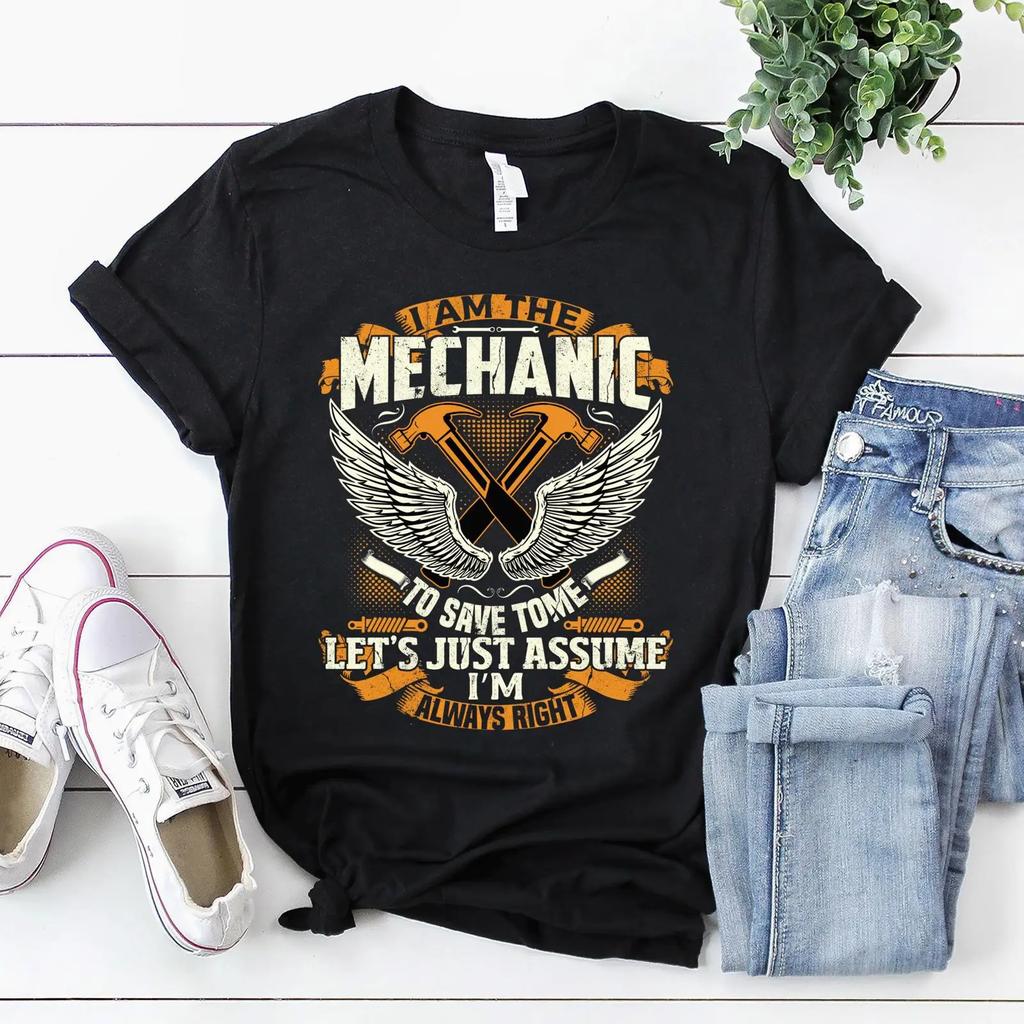 Mechanic T Shirt I Am The Vintage Washed Streetwear Graphic Versatile Slightly Unisex Stylish Top For Everyday Wear Comfortable