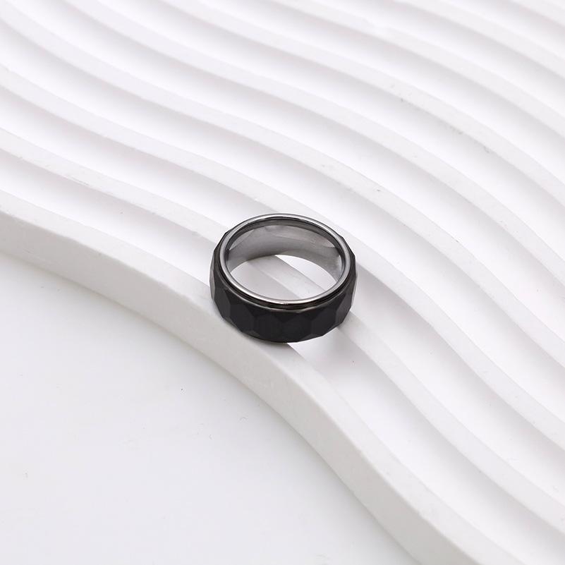 Personalized Tungsten Steel Plain Ring Black Trend Ring Does Not Fade Men'S Fashion Fashion Fashion Jewelry Couple Ring Jewelry