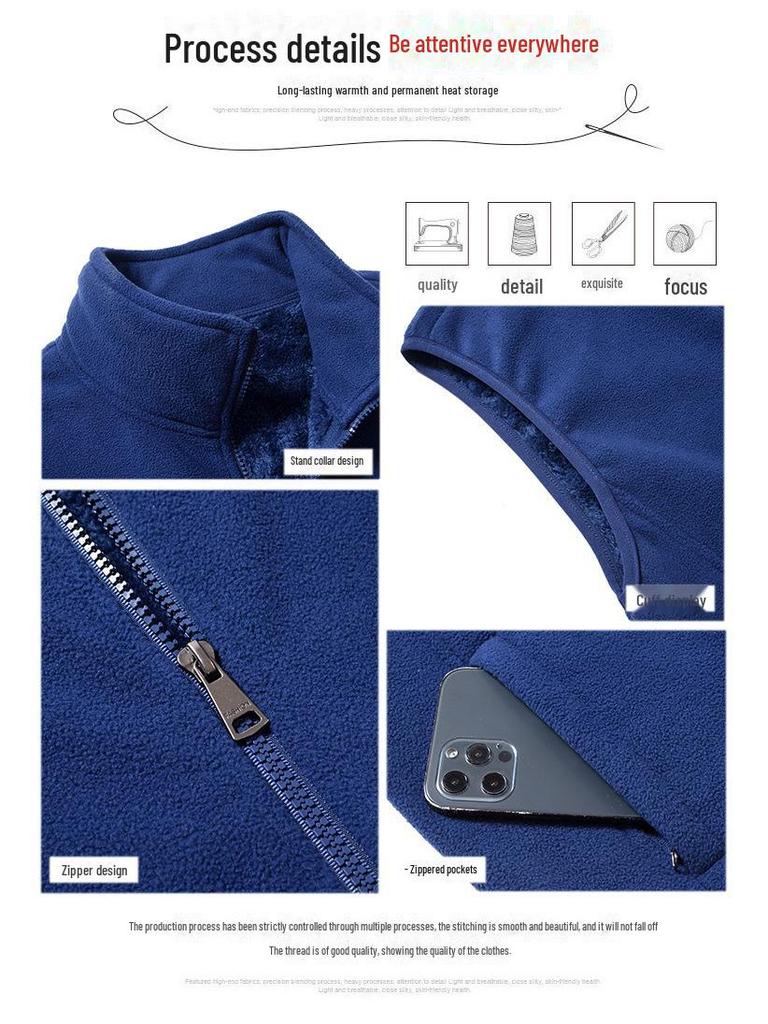 Heren Casual Mouwloos Fleece Vest - Herfst/Winter Sport Outdoor Jas