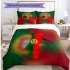 Set Biancheria da Letto Stampata Calcio Portogallo 3 Pezzi Set Copriletto Traspirante Accogliente come Regalo per la Casa Nuova o per le Feste