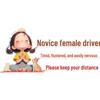 Reflective Warning Sticker: Timid & Flustered Female Driver, Keep Distance - Ideal for New/Practicing Drivers