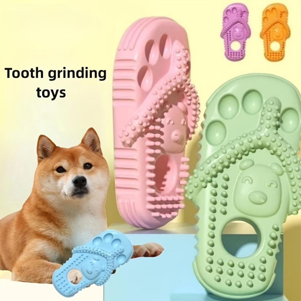 Pet Toy Slipper Shape with Dispenser for Interactive Play