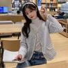 2024 Spring Women's Houndstooth Chic Single-Breasted Long-Sleeve Cardigan Jacket