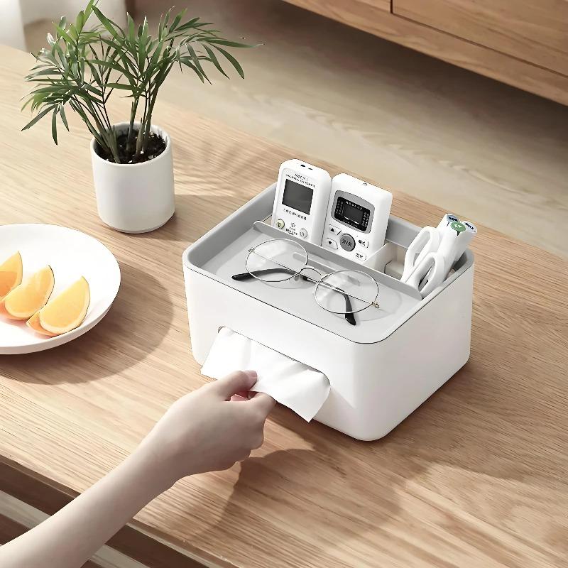 Multifunctional Sundries Ontainer Storage Home Tissue Box Napkin Holder Remote Control Storage Desk Organizer Office