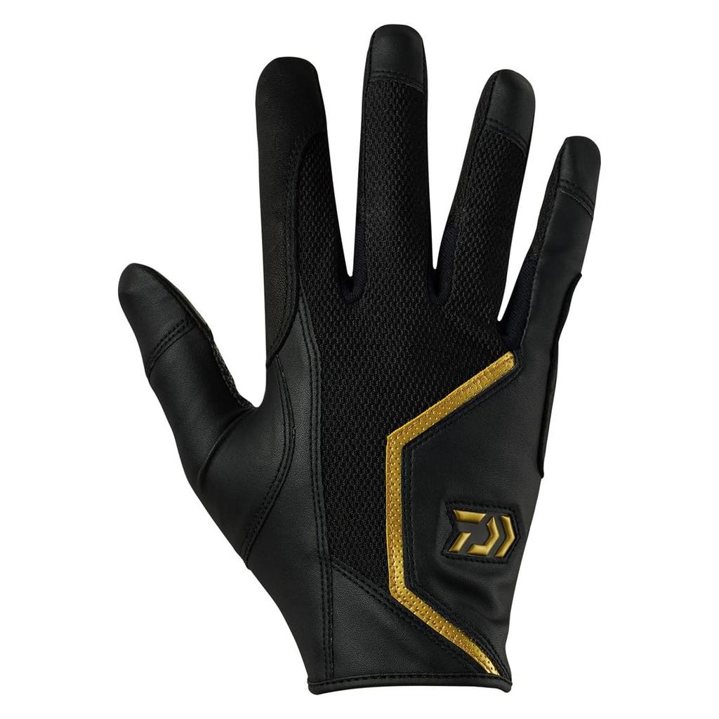 Daiwa Offshore Leather Gloves Black Gold XL 24DG-7324