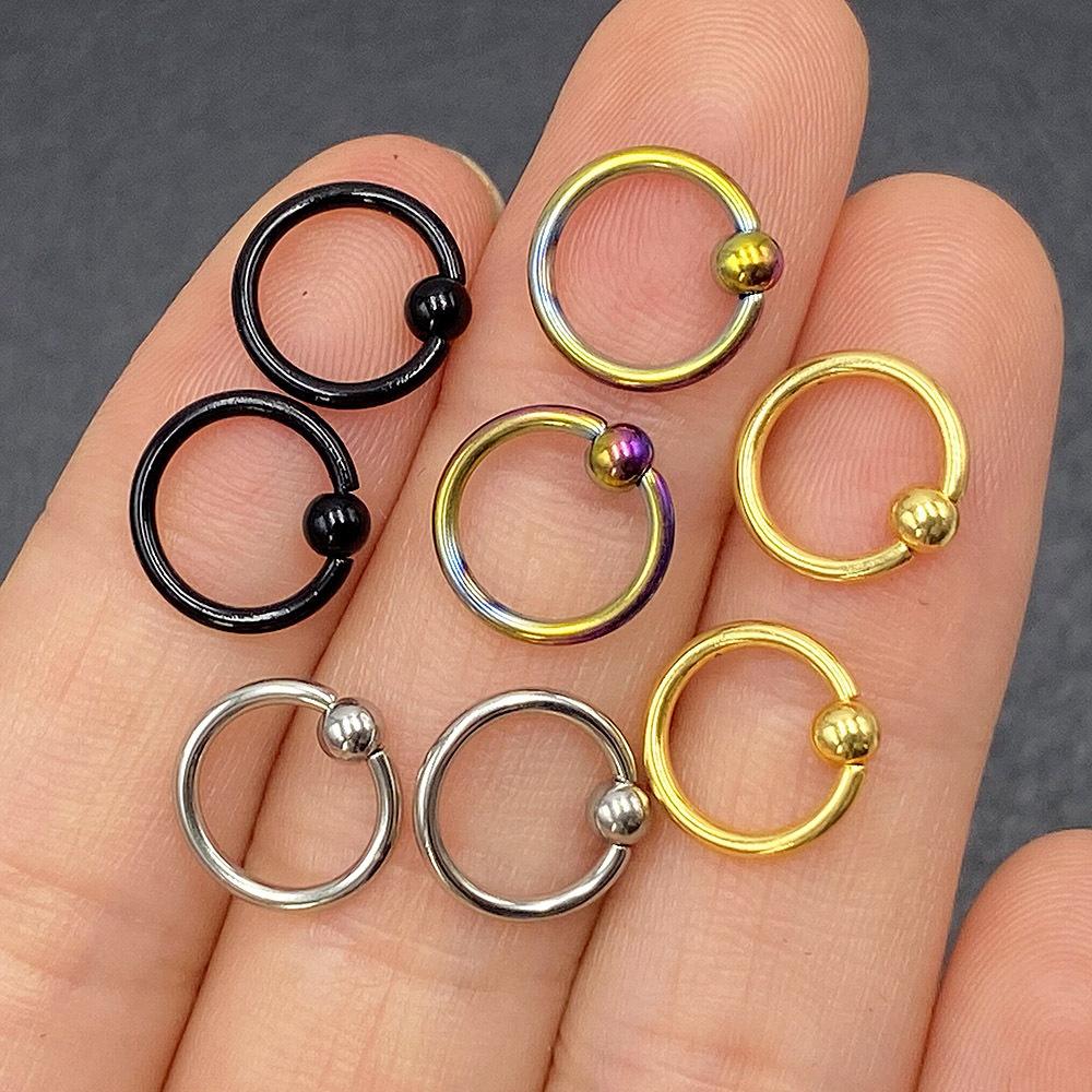 40pcs/set Mixed Titanium Steel Body Piercing Jewelry Tongue Lip Eyebrow Nose Ring Stud Piercing Kit Belly Button Rings