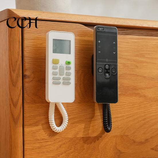 Afstandsbediening Houder Magnetisch met Veerkoord Zelfklevend Geen Boor TV Airconditioner Anti-verlies Intrekbaar Koord Wandmontage Gemonteerd