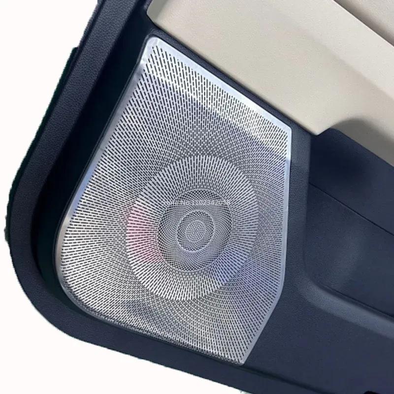 For Toyota Land Cruiser 300 LC300   2024 Car Speaker Cover Stainless Steel 4 Door Loudspeaker Sound Pad Trim Accessories