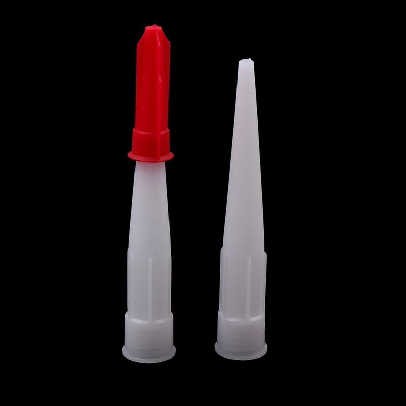 12Pcs Spare Silicone Nozzle Sealant Tool Kit Re-Sealable Mastic Spare Nozzles Screw Cover For Caulking Pipes