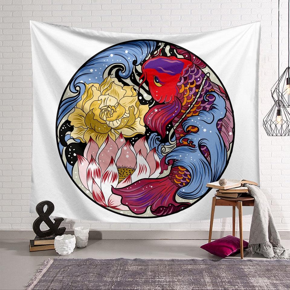 Bedroom Living Room Tapestry Home Decor Elephant Peacock Style Abstract Mandala Digital Tapestry