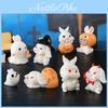Playful And Festive Resin Halloween Rabbit Figures Perfect For Micro Gardens And Decor