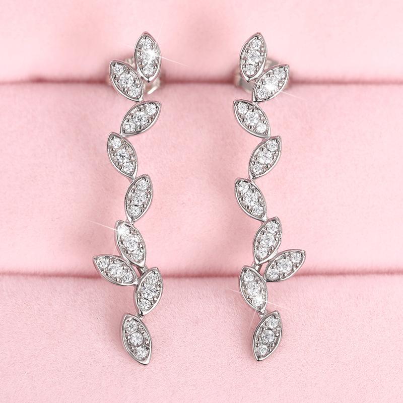 Lindon Mode Kupferlegierung Zirkon Schmuck Tropfenohrringe für Frauen Hochzeit Party Geschenke