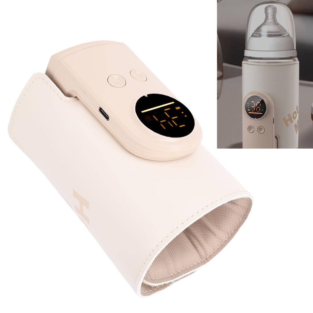 Baby Bottle Warmer Constant Temperature USB Rechargeable Portable Bottle Warmer Insulated Sleeve for Travel Outdoor