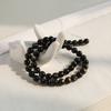 Natural Crystal Obsidian High-Quality Bracelet, Handmade Jewelry Accessories, Loose Bead Material, Long String Bracelet.