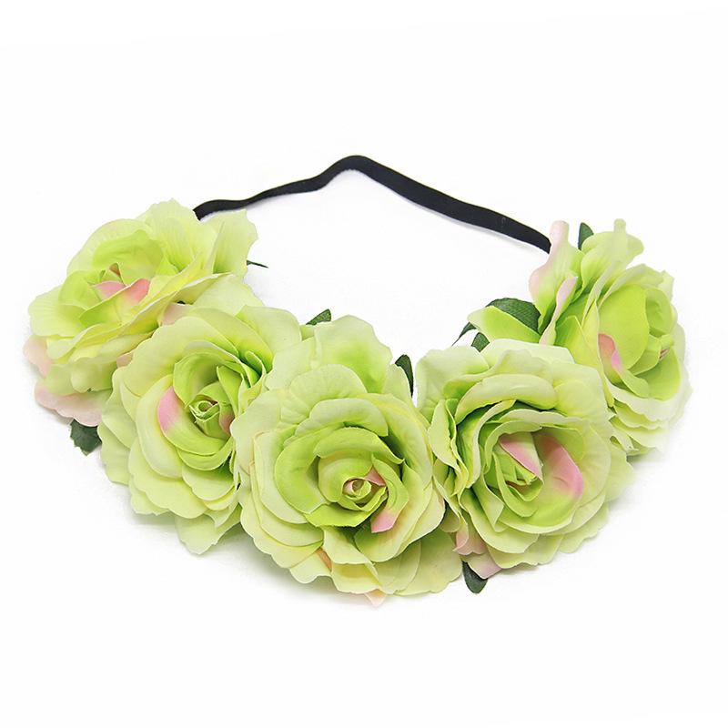 Europäisches & Amerikanisches Braut Urlaubs Rosen Girlande Stirnband für Weihnachten, Karneval, Maskenball