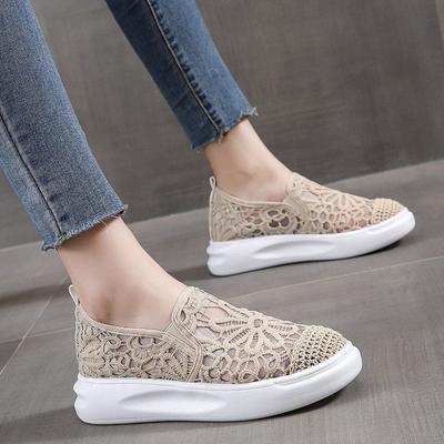 Fashion Mesh Breathable Slip On Female Footwear Black Women's Shoes 2024 New A Casual High Quality Loafers Korean Luxury Arrival Spring