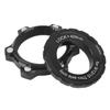 Bike Center Lock Disc To 6 Pin Disc Adapter Aluminum Alloy Bike Hubs Middle Lock Conversion Base with Lock Cover Black