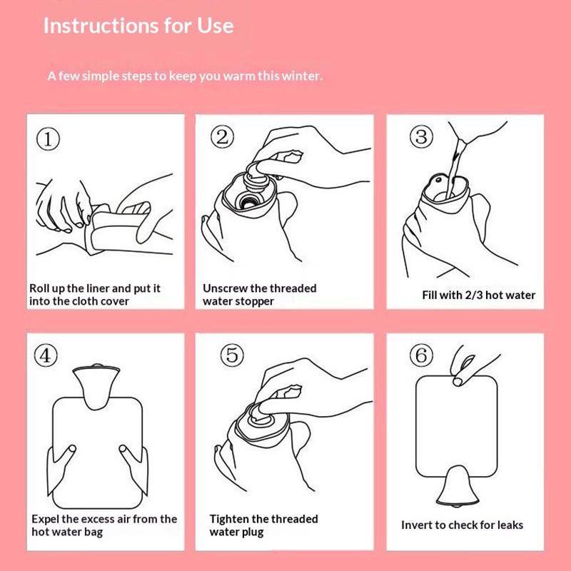 300/500/1000Ml Cute Cartoon Capybara  Water Bottle Water Filling Small Portable Student Hand Warmer Cute Soft Warm Water Bag