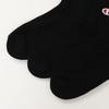 Champion Uni Socken mit Halbfrottee und Viertellänge cm Herren (3-Paar-Set) Einpunkt-Logo, Länge, Schwarz, 25.0 (CMSCY201)