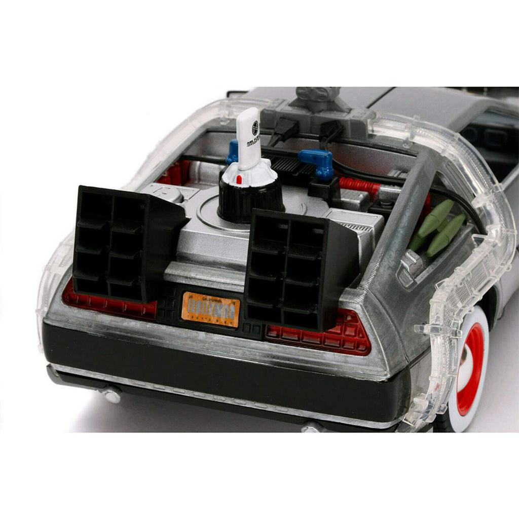 Back to the Future Part III Jada Toys Metals 1/24 Scale Diecast Car Time Machine Delorean with Light-Up