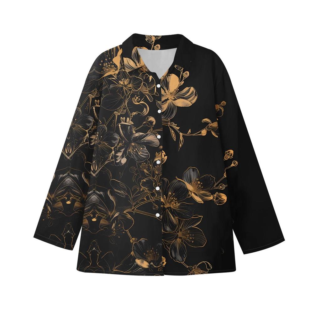 Womens Button Down Shirt  Long Sleeve Shirts For Women Print Graphic  Blouse Top