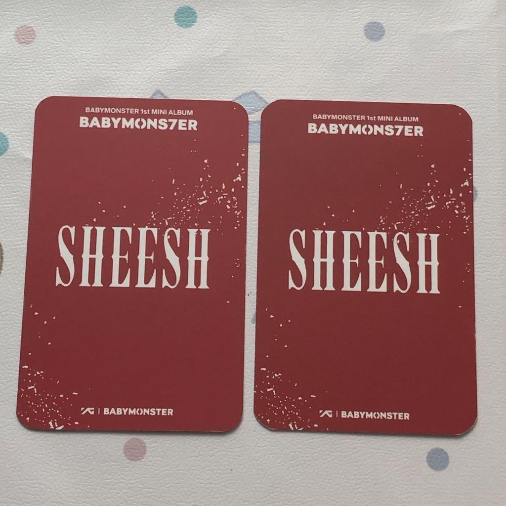 [USED] BABYMONSTER Asa Babymon SHEESH 1.0 Pre-recorded Trading Cards (2 Sheets)