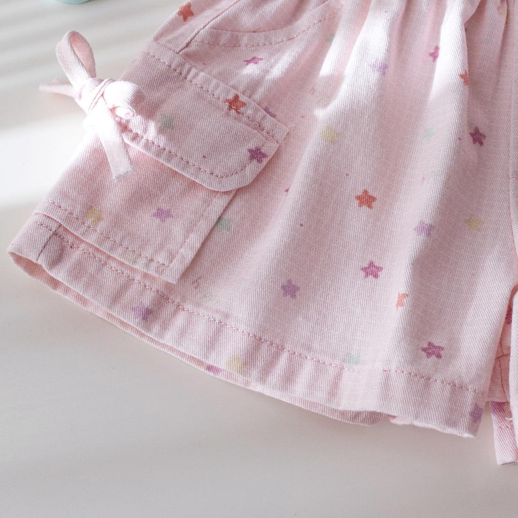 Summer Shorts Korean Casual Girls' Shorts Bow Star Print Summer Clothes Children's Shorts