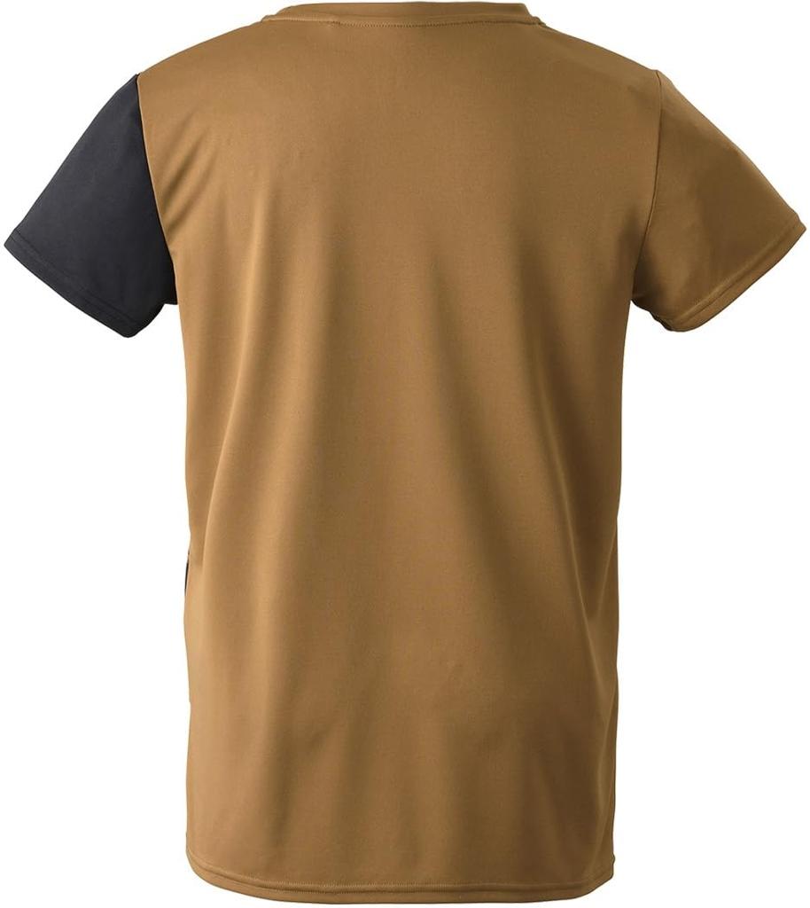 Dunlop Tennis Wear Badminton Short Sleeve Game Shirt Water Absorbent Quick Drying UV Protection DAP1463W 2024FW Brown M [DUNLOP] Women's